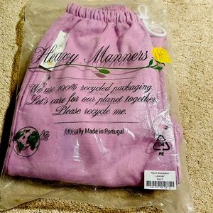Heavy Manners Airport Sweatpants, Lavender, Small